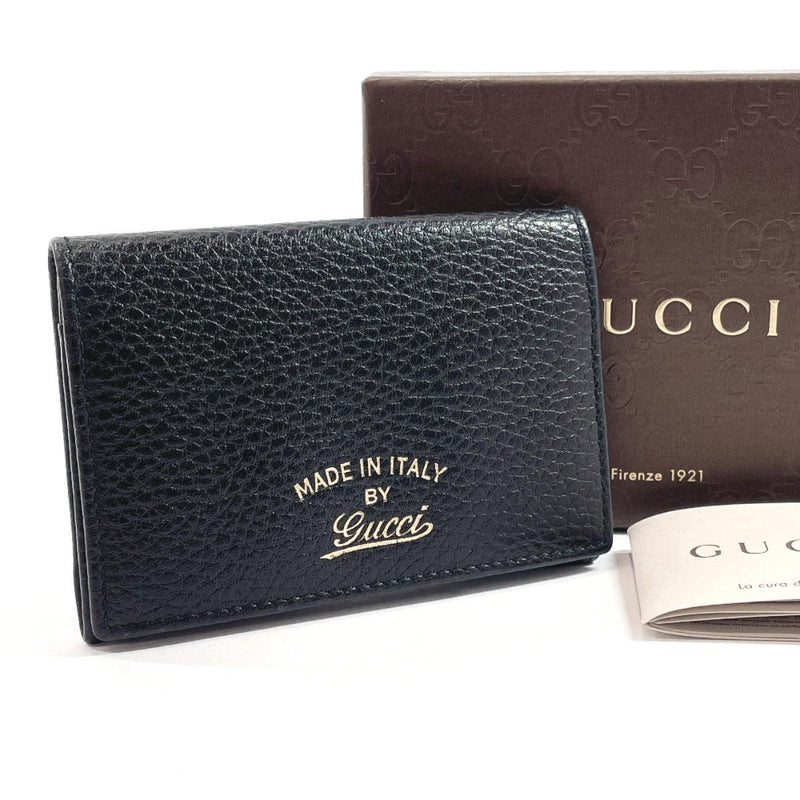 GUCCI Card Case 381045 leather Black unisex Used - JP-BRANDS.com