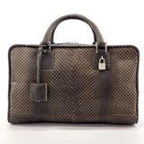 LOEWE Handbag Python Amazona Python/leather Brown Brown Women Used - JP-BRANDS.com