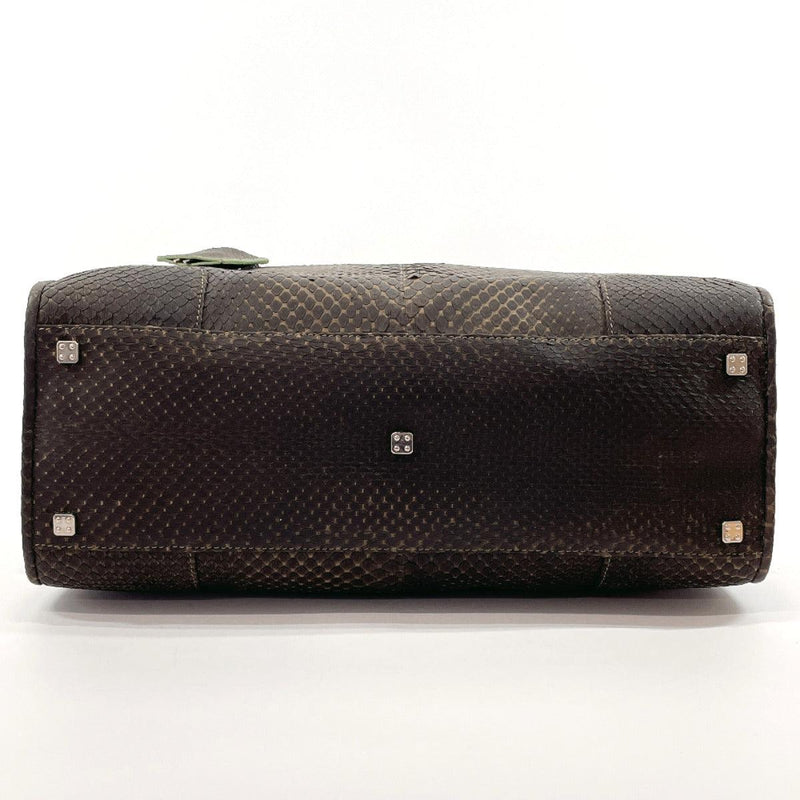 LOEWE Handbag Python Amazona Python/leather Brown Brown Women Used - JP-BRANDS.com