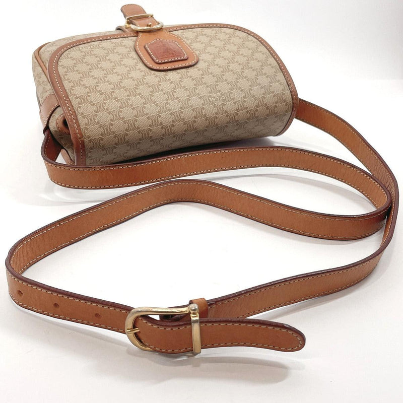 CELINE Shoulder Bag Macadam PVC/leather beige Women Used - JP-BRANDS.com