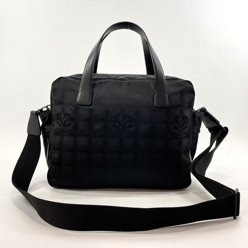 Chanel Pink Jacquard Nylon Travel Line Pochette Hand Bag For Sale