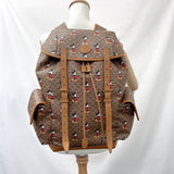 GUCCI Backpack Daypack 603898 Mickey backpack GG Supreme Canvas Brown unisex Used