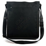 LOUIS VUITTON Shoulder Bag M93047 Compignon Damier Jean Canvas Black mens Used
