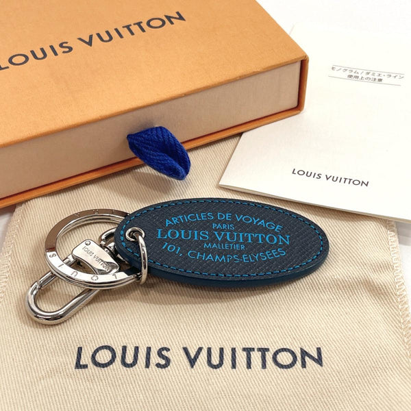 LOUIS VUITTON key ring M69669 Porto Creature de Voyage Taiga blue blue unisex Used - JP-BRANDS.com