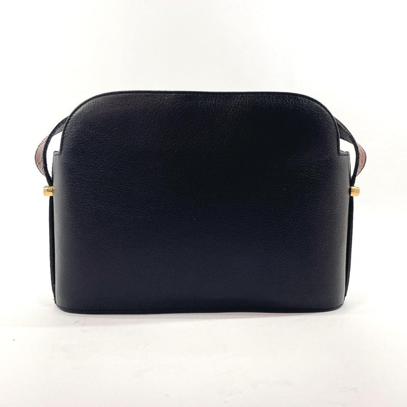 BALLY Shoulder Bag leather Black Black Women Used - JP-BRANDS.com