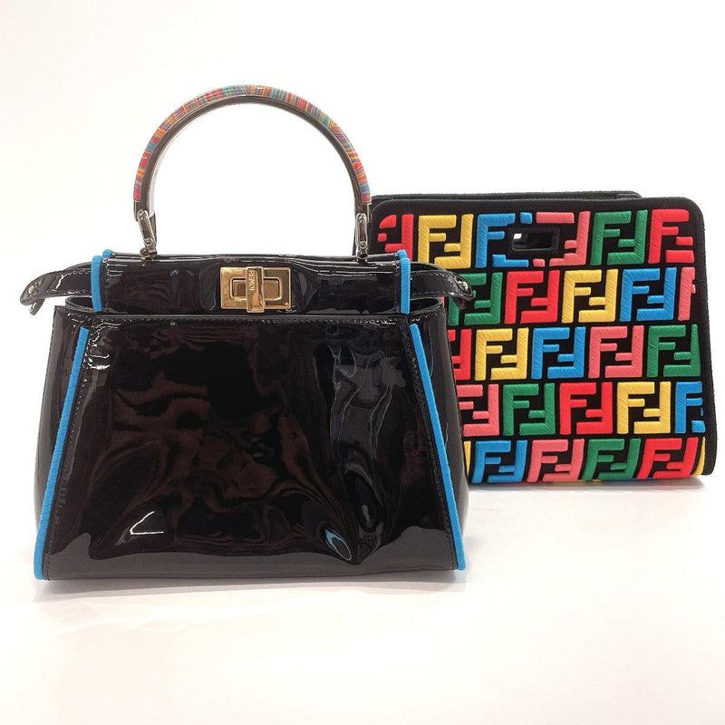 FENDI Handbag 8BN316 Peekaboo Iconic Patent leather multicolor multicolor Women Used - JP-BRANDS.com