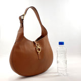 Salvatore Ferragamo Handbag AU-21-2421 Gancini leather Brown Women Used