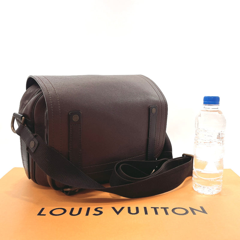 LOUIS VUITTON Shoulder Bag M92072 reporter Utah leather Dark brown mens Used