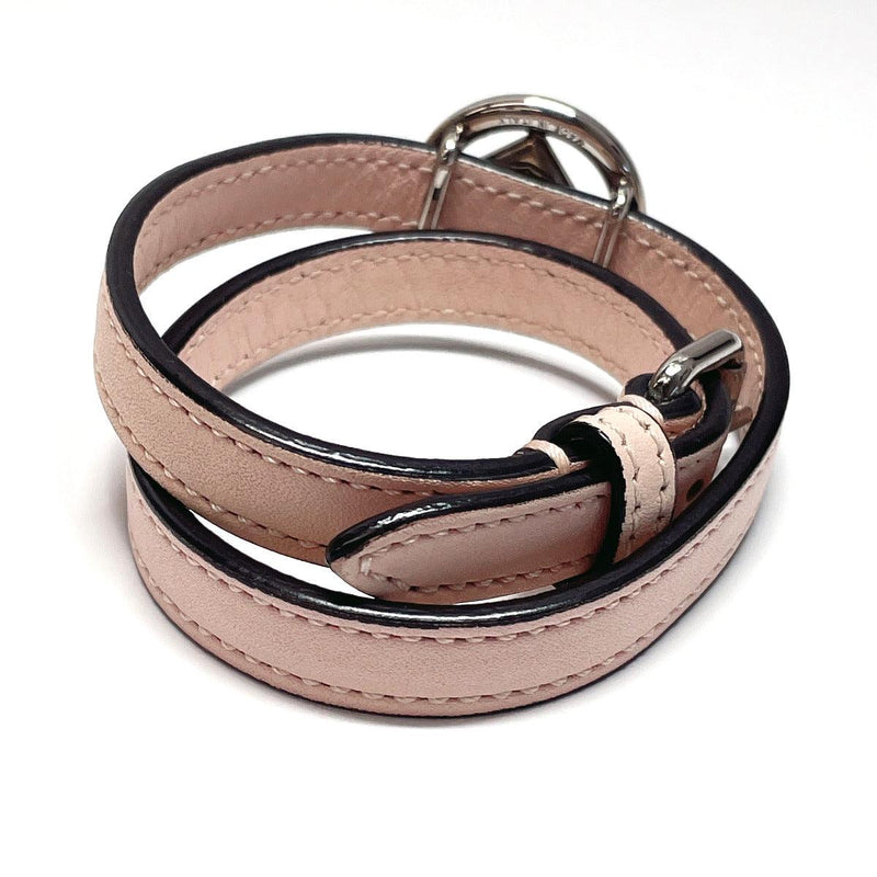 FENDI bracelet 8AG739 F's Double leather pink Women Used - JP-BRANDS.com
