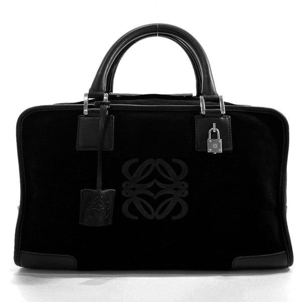 LOEWE Handbag Amazona 36 Suede/leather Black Women Used - JP-BRANDS.com