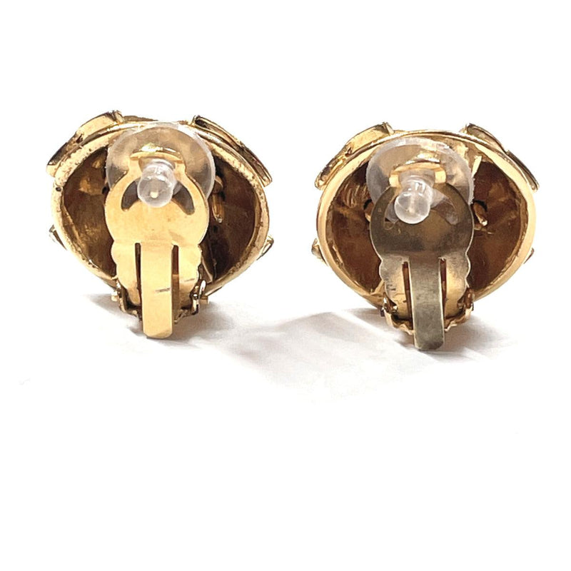 CHANEL Earring Vintage COCO Mark Cross rhinestone metal gold Women Used - JP-BRANDS.com