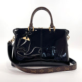 LOUIS VUITTON Handbag M54626 Tote Miroir Patent leather/Monogram canvas Black Women Used - JP-BRANDS.com