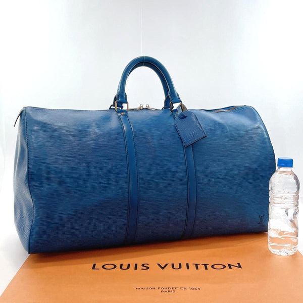 LOUIS VUITTON Boston bag M42955 Keepall55 Epi Leather blue mens Used - JP-BRANDS.com