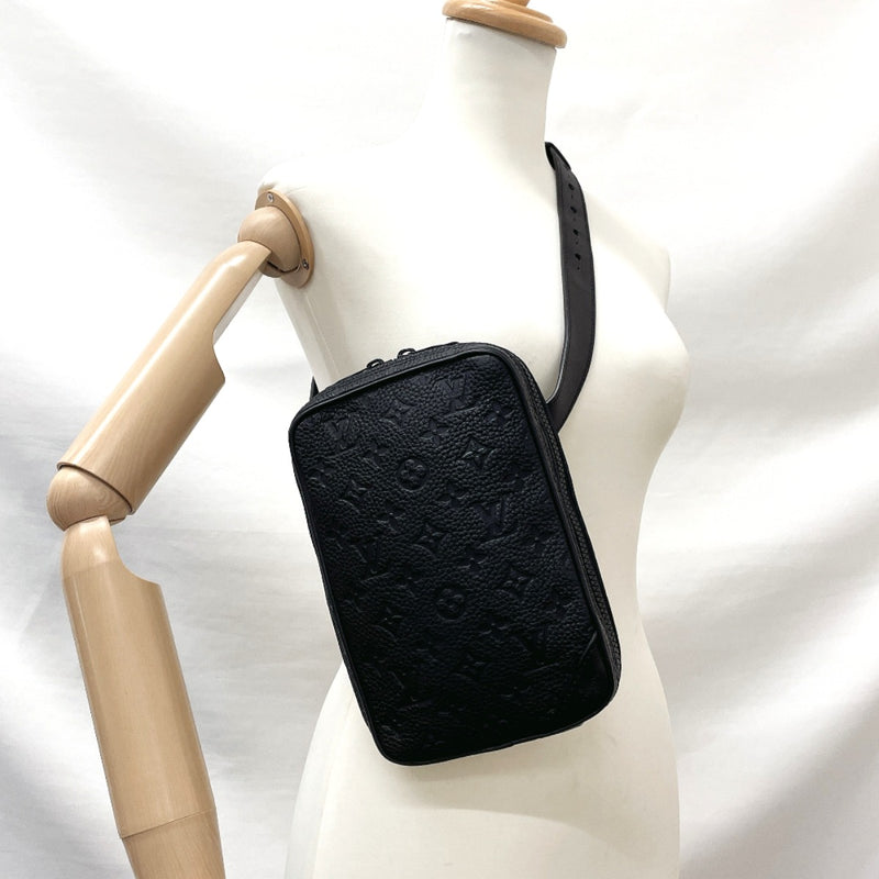 LOUIS VUITTON Louis Vuitton Utility Side Bag Shoulder M53298 Taurillon  Leather Black Orange Body Pouch