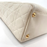 Dior Handbag MA-1907 Lady Dior Canage lambskin white white Women Used - JP-BRANDS.com