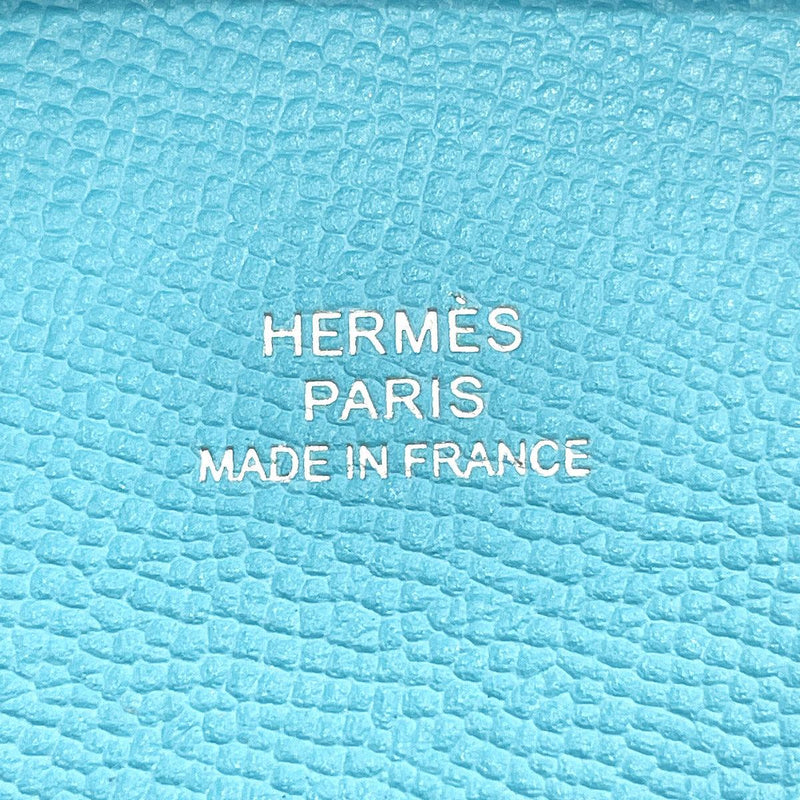 HERMES coin purse Bastia Epsom blue blue CCarved seal Women Used - JP-BRANDS.com
