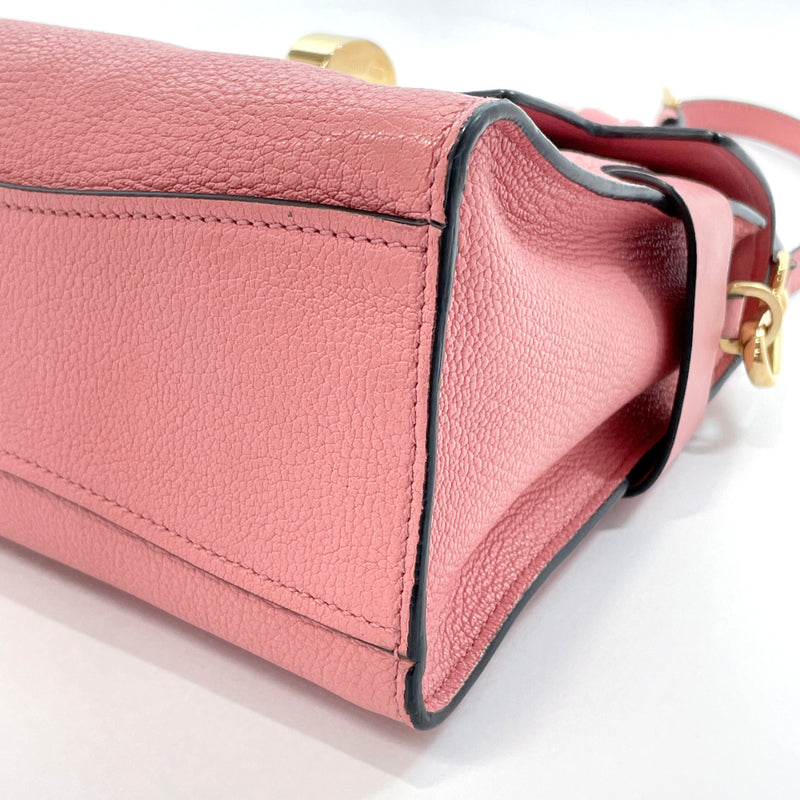 MIUMIU Handbag 5BA046 Madras Sheep leather pink Women Used