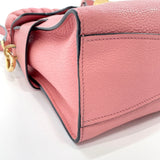 MIUMIU Handbag 5BA046 Madras Sheep leather pink Women Used