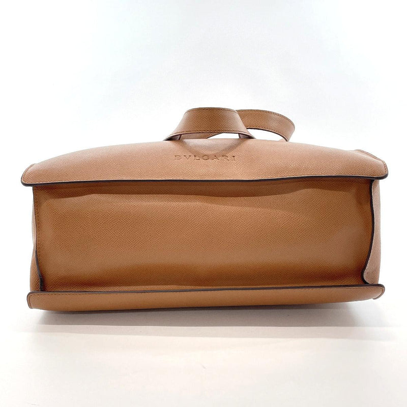 BVLGARI Tote Bag leather Camel Women Used - JP-BRANDS.com
