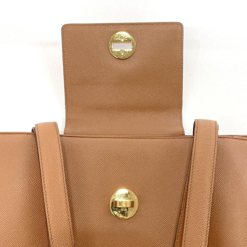 BVLGARI Tote Bag leather Camel Women Used - JP-BRANDS.com