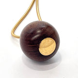 HERMES Necklace Wood ball Serie Wood/metal gold gold Women Used - JP-BRANDS.com