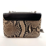 CELINE Shoulder Bag ChainShoulder C leather/Python Brown Brown Women Used - JP-BRANDS.com
