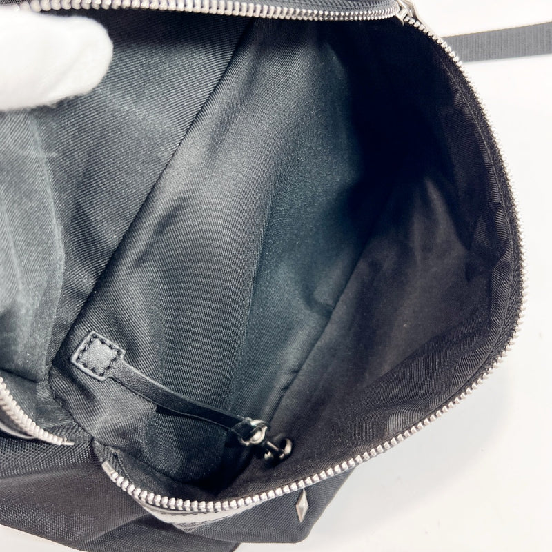 Saint Laurent Silver/Black Unisex Zip Backpack Key Chain Black