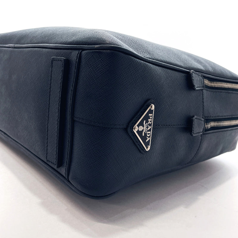 PRADA Business bag VS0645 2way Safiano leather Navy mens Used