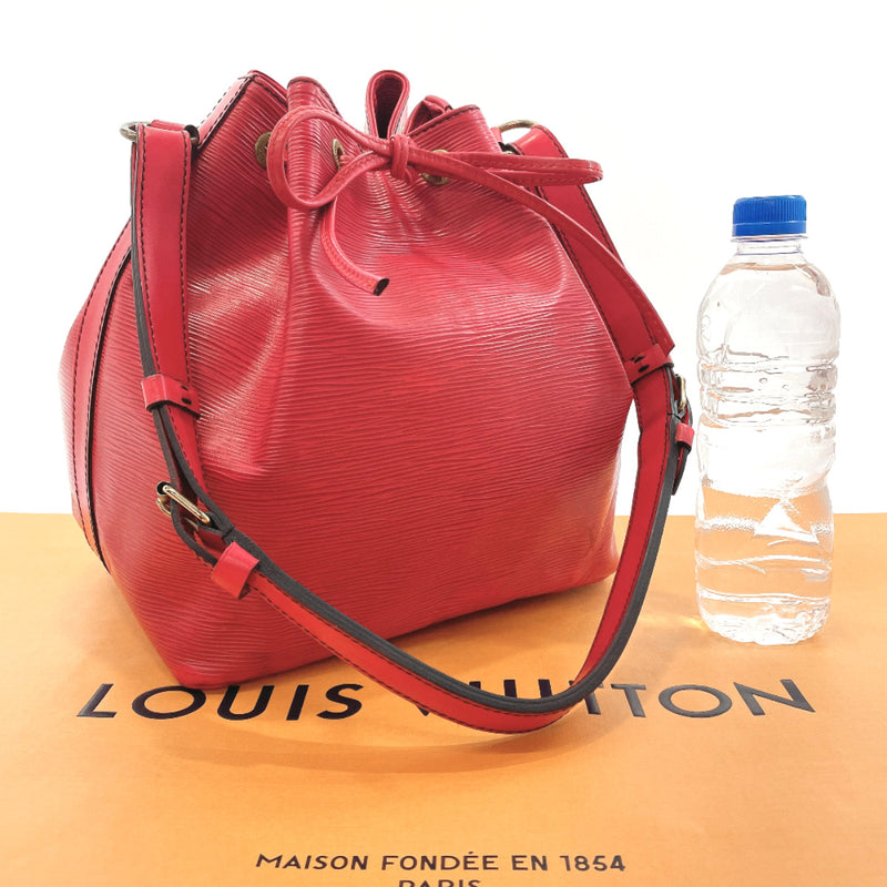 LOUIS VUITTON Shoulder Bag M44107 Petit Noe Epi Leather Red Women Used