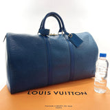 LOUIS VUITTON Boston bag M42965 Keepall50 Epi Leather blue unisex Used - JP-BRANDS.com