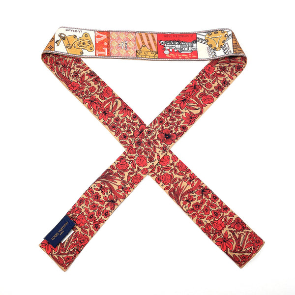 LOUIS VUITTON scarf M70856 Bando BB Judu Louis silk Red Women Used