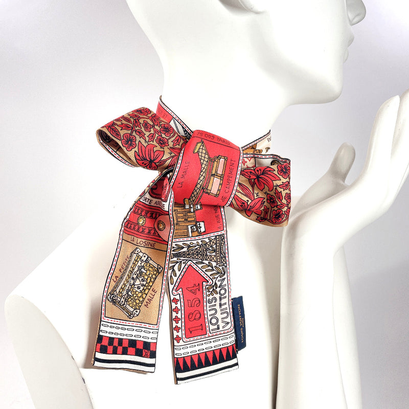 LOUIS VUITTON scarf M70856 Bando BB Judu Louis silk Red Women Used –