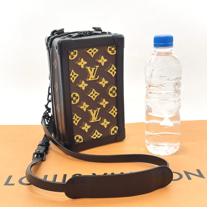 Louis Vuitton Side Trunk Monogram Canvas Crossbody Bag Brown
