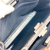 FENDI Handbag 8BN290 Peek-a-boo monster leather/Python Black Women Used