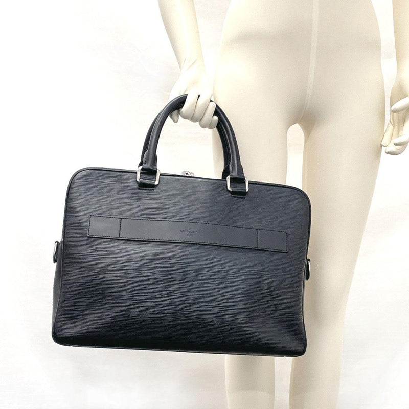 LOUIS VUITTON Business bag M54092 Porto Documan Business MM Epi Leather Black Black mens Used - JP-BRANDS.com