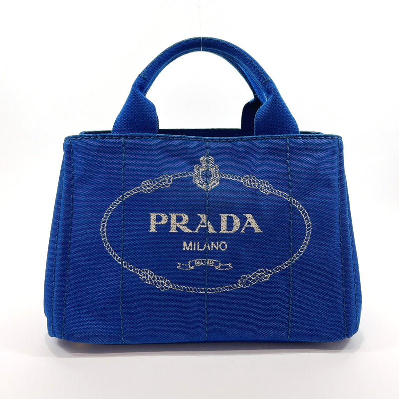 PRADA Tote Bag BN2439 Canapa mini canvas blue cobalt Women Used