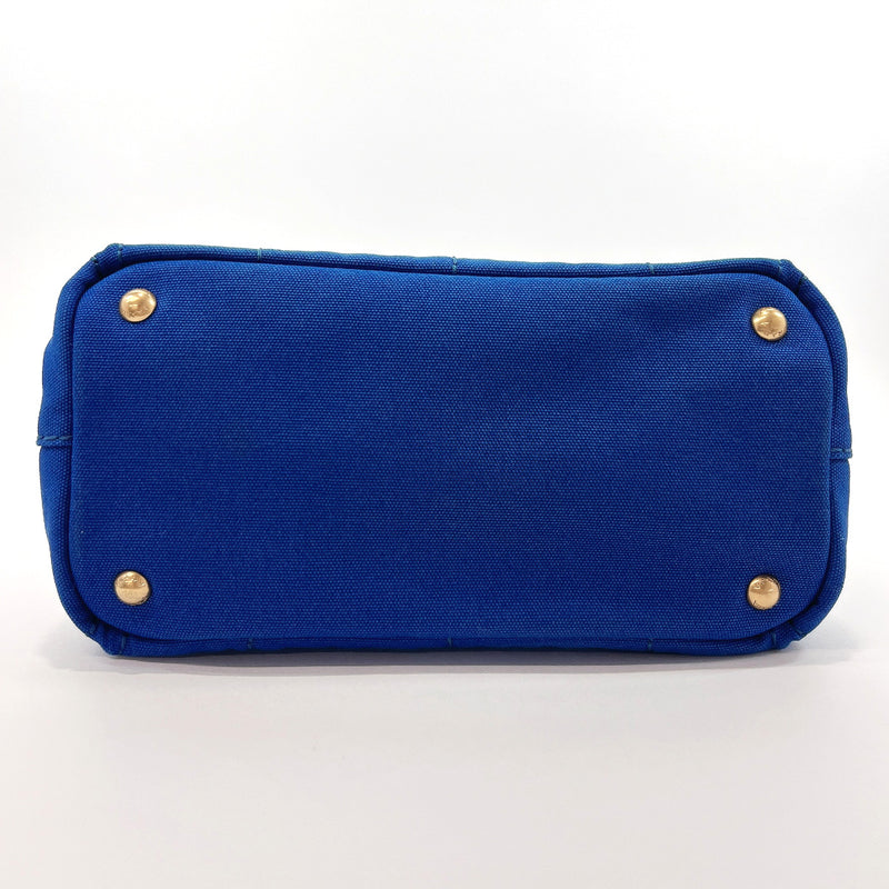 PRADA Tote Bag BN2439 Canapa mini canvas blue cobalt Women Used –