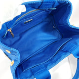 PRADA Tote Bag BN2439 Canapa mini canvas blue cobalt Women Used