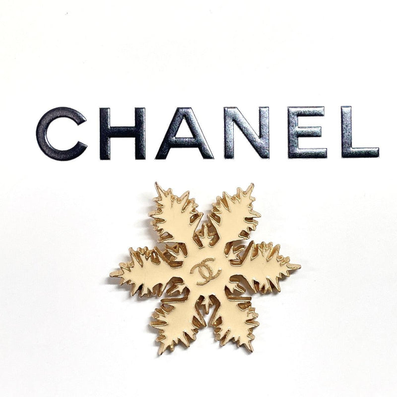 CHANEL Brooch Snowflake Gold Plated gold gold Women Used - JP-BRANDS.com