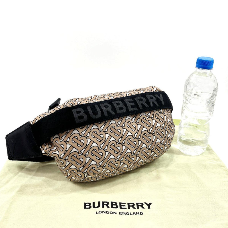 Burberry black TB Monogram Jacquard Sonny Belt Bag