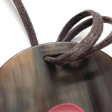HERMES Necklace Fidelio PM Buffalo horn Brown Brown Women Used - JP-BRANDS.com