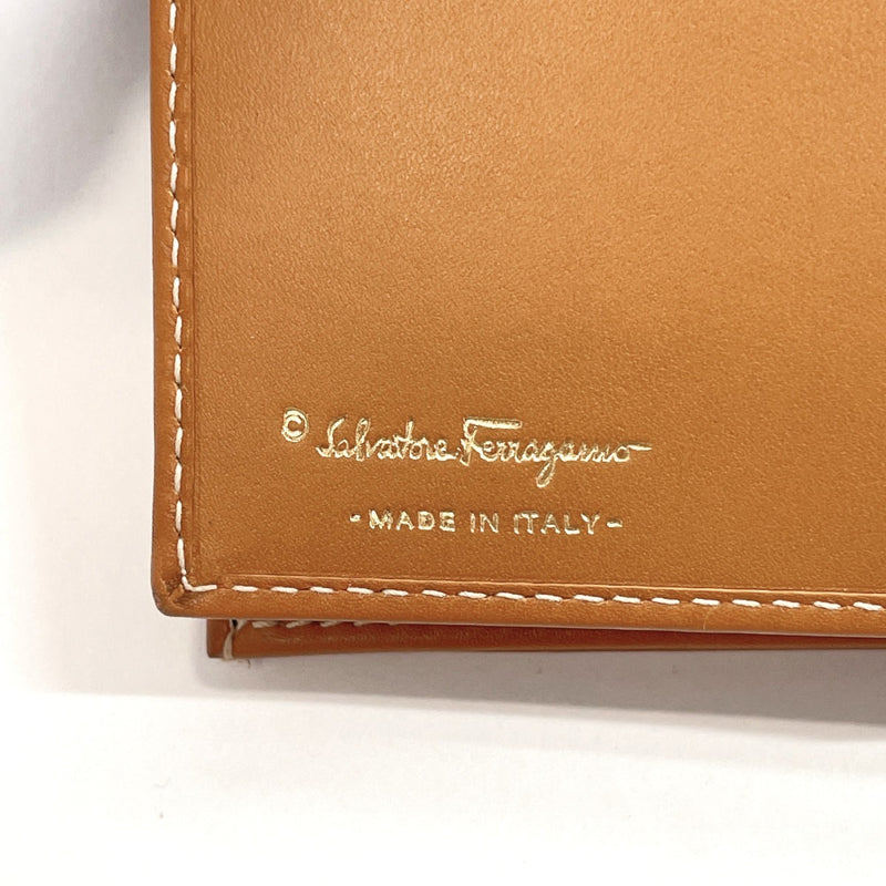 Salvatore Ferragamo purse IK-22 0113 Gancini leather Camel Women Used