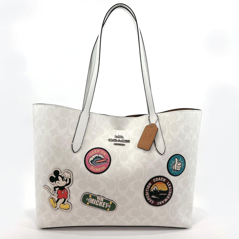 COACH Tote Bag C2080-3707 Signature Disney Avenue Mickey Mouse PVC whi –
