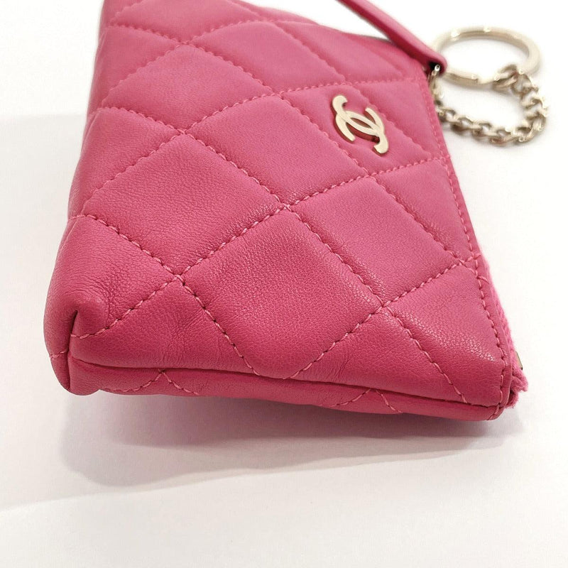 CHANEL coin purse A50168 Matelasse lambskin pink Women Used –