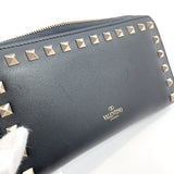 Valentino Garavani purse LW2P0645BOL Galavani studs Zip Around leather Black Women Used