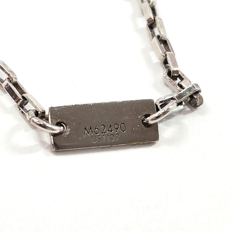 Louis Vuitton Necklace Damier Black Slv Lv Accessories Silver M62490 Japan  Used
