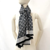 LOUIS VUITTON shawl M75123 Monogram Shine silk/wool gray Women Used