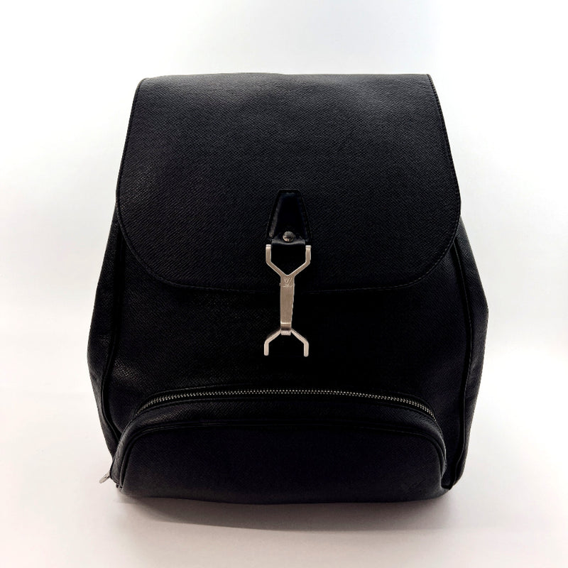 Louis Vuitton Sling Black Leather Backpack Men Taiga Leather