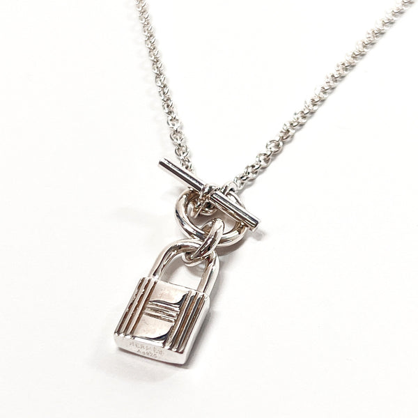 HERMES Necklace Cadena motif Amulet Sterling Silver Silver Women Used