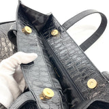 Salvatore Ferragamo Tote Bag BK－21　2530 Vala leather Black Women Used